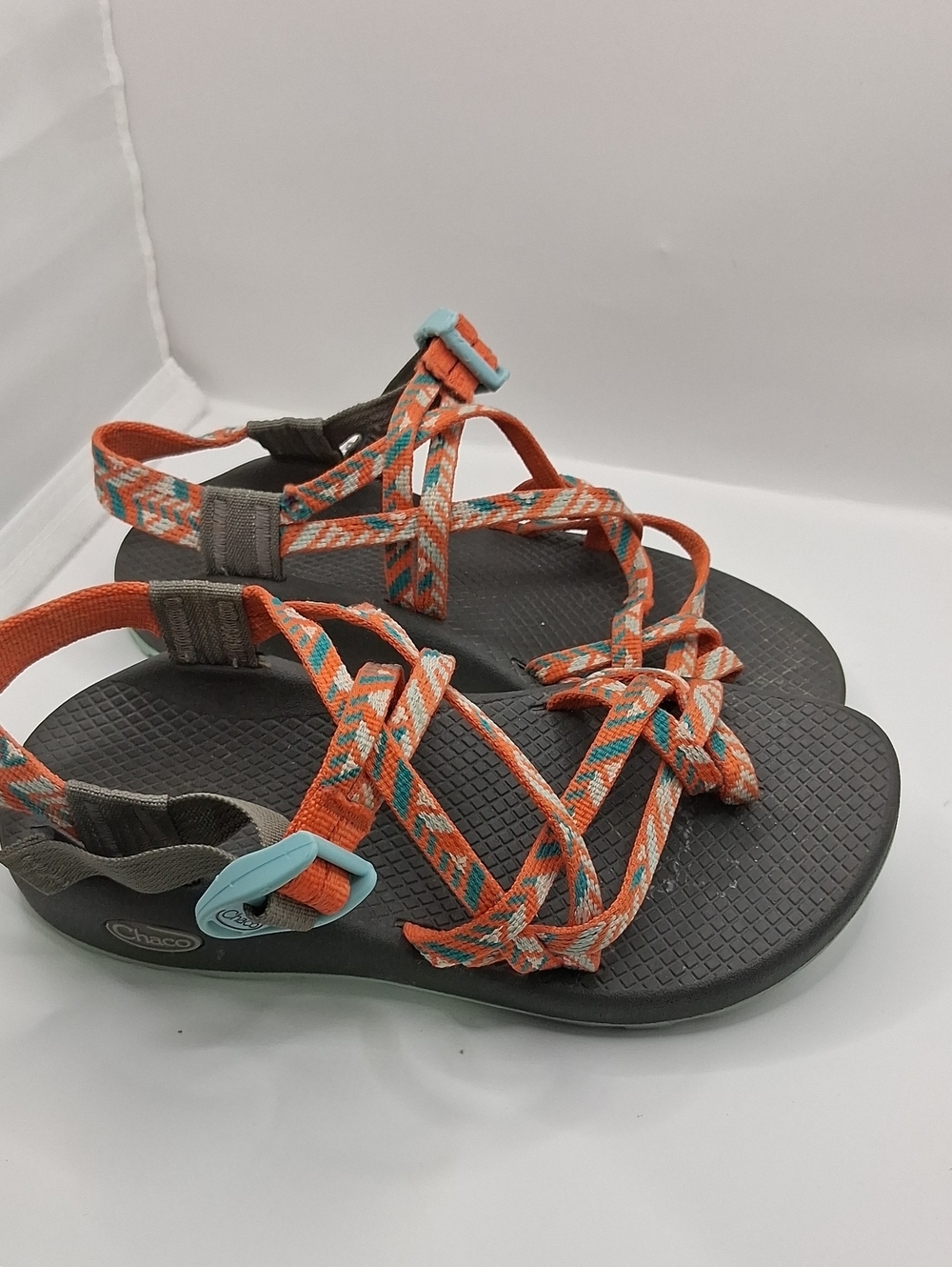 Chaco Women's Orange Teal Strappy Sport Sandals